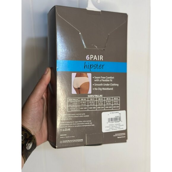 Secret Treasures 6-Pack Seamless Hipster Panties | Plus Size Full Figure 4X/14 - Picture 3 of 4